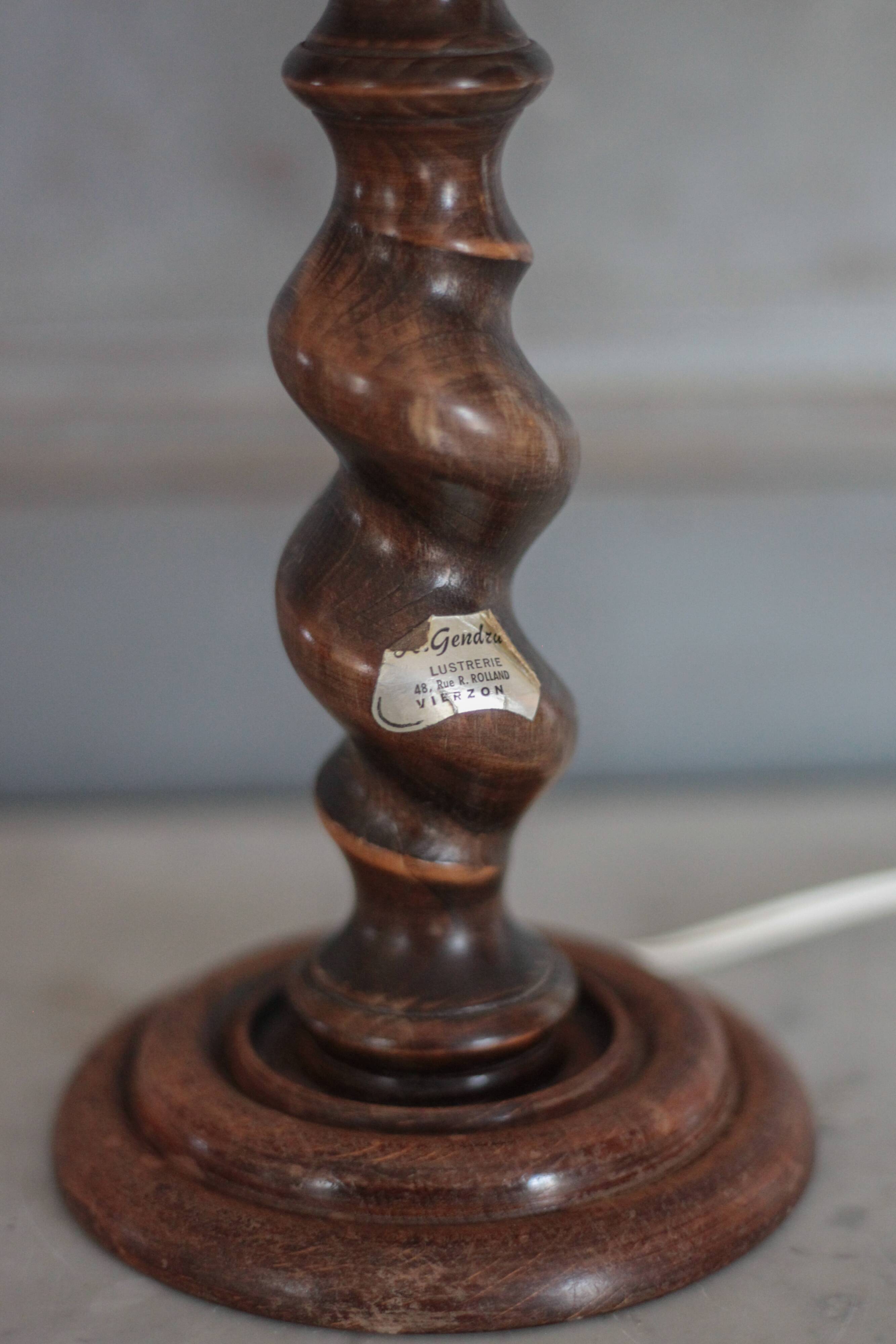 Turned wood lamp base, wooden lamp, table lamp, bedside lamp