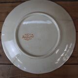 Old Terre de Fer Badonviller dessert plate with "holly" decor