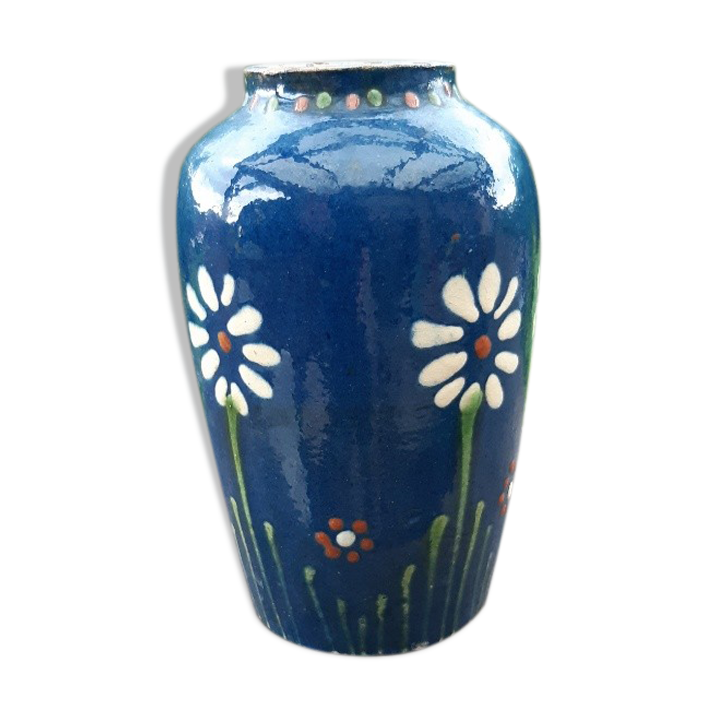 Vase terre cuite vernissée Alsace 1922
