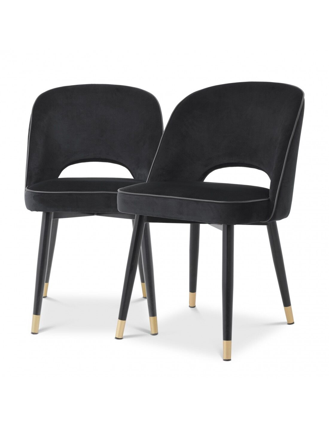 Paire de fauteuils sienne noir