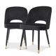 Paire de fauteuils sienne noir
