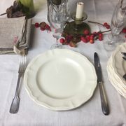 8 flat plates, color Ivory made in france Digoin Sarreguemines