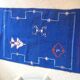 Carpet vintage in majorelle blue sabra 120 x 53 cm