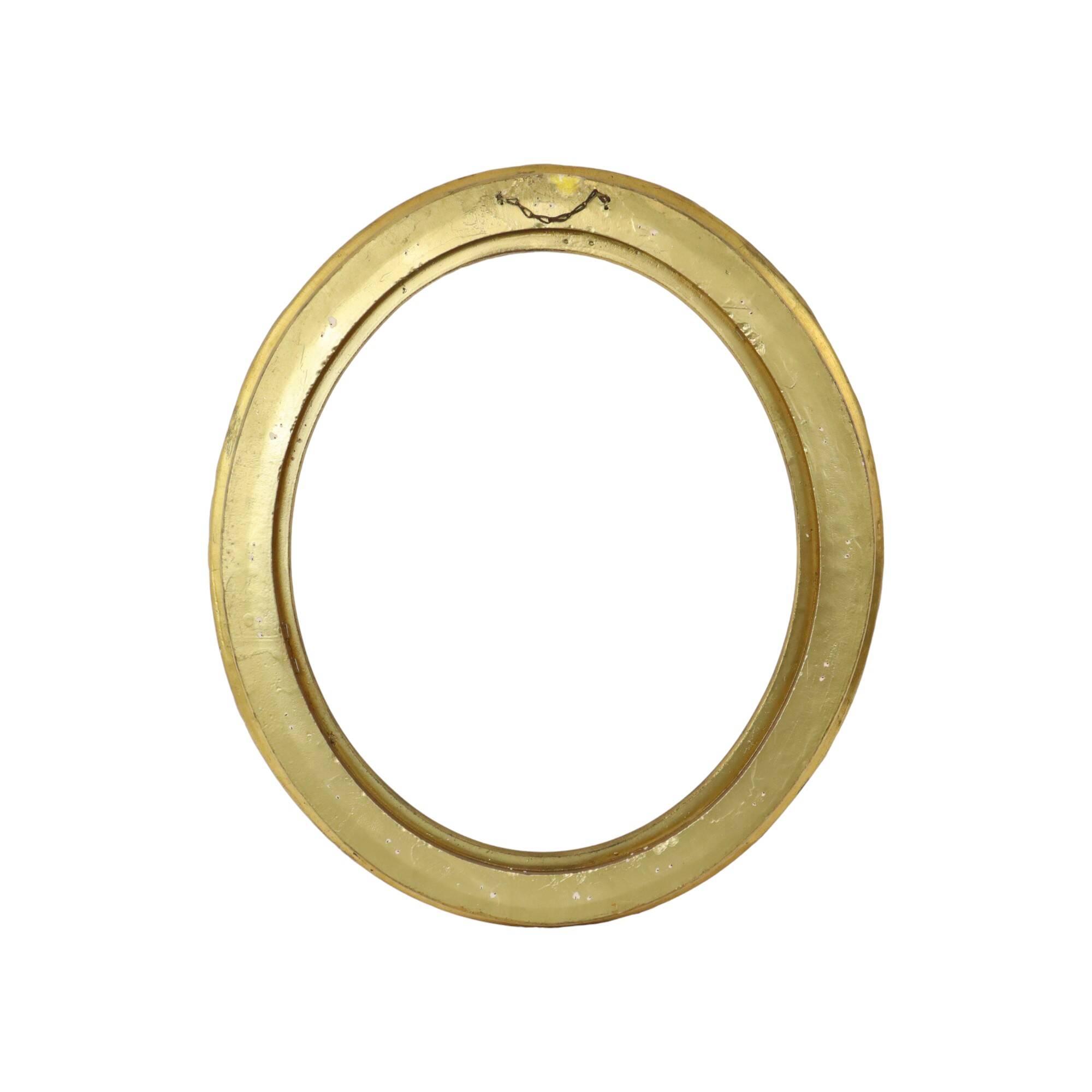 Oval Gold Baroque Frame Classic Rococo Plaster France 58x51cm
