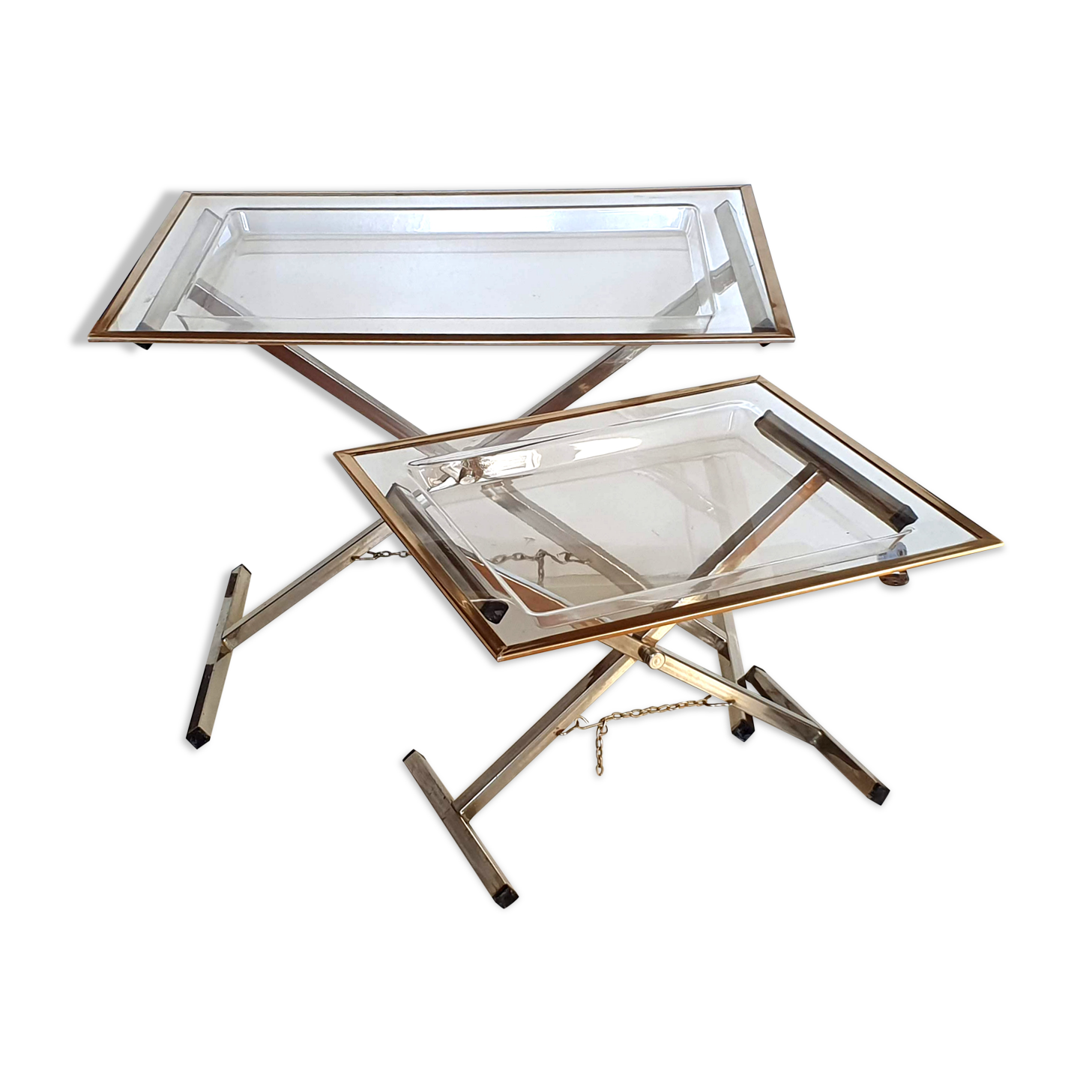 Vintage plexiglass side tables 1970