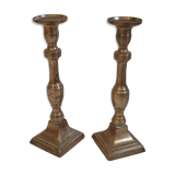 Duo of brass candlesticks 60