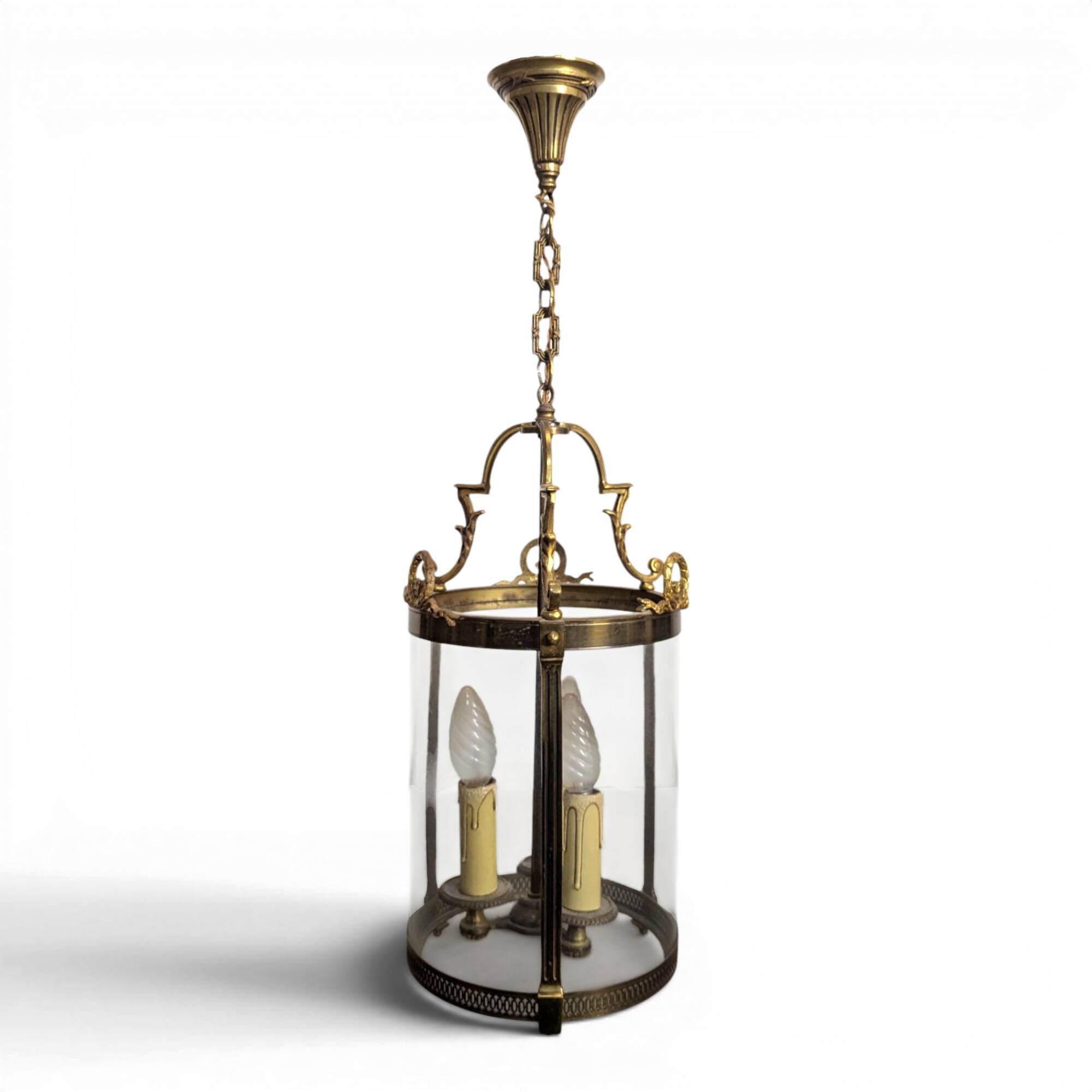 Circular bronze lantern