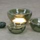 Vintage Italian Cascade Smoked Glass Table Lamp, 1970s