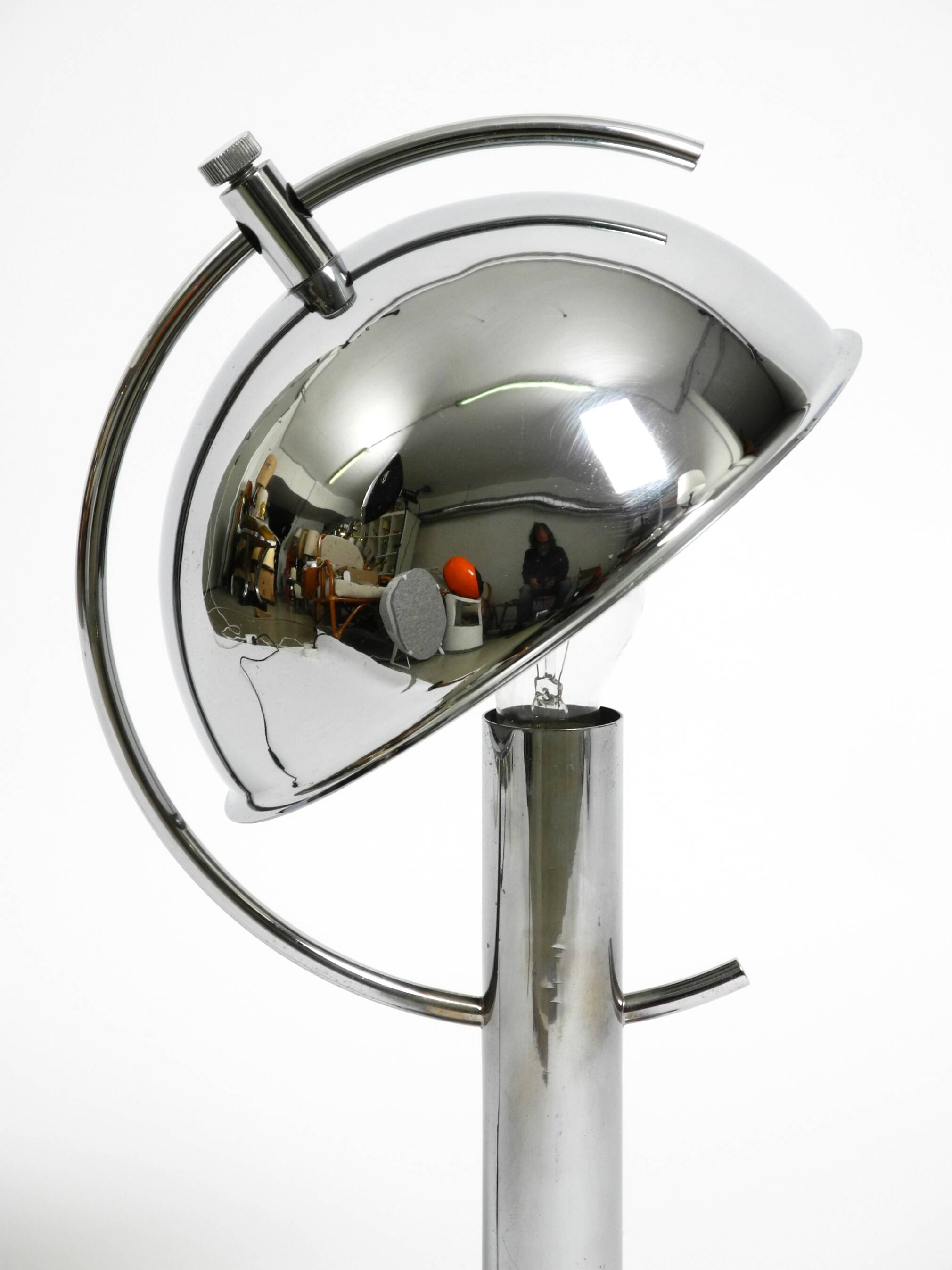 Large exceptional 1960s chrome table lamp by Gebrüder Cosack