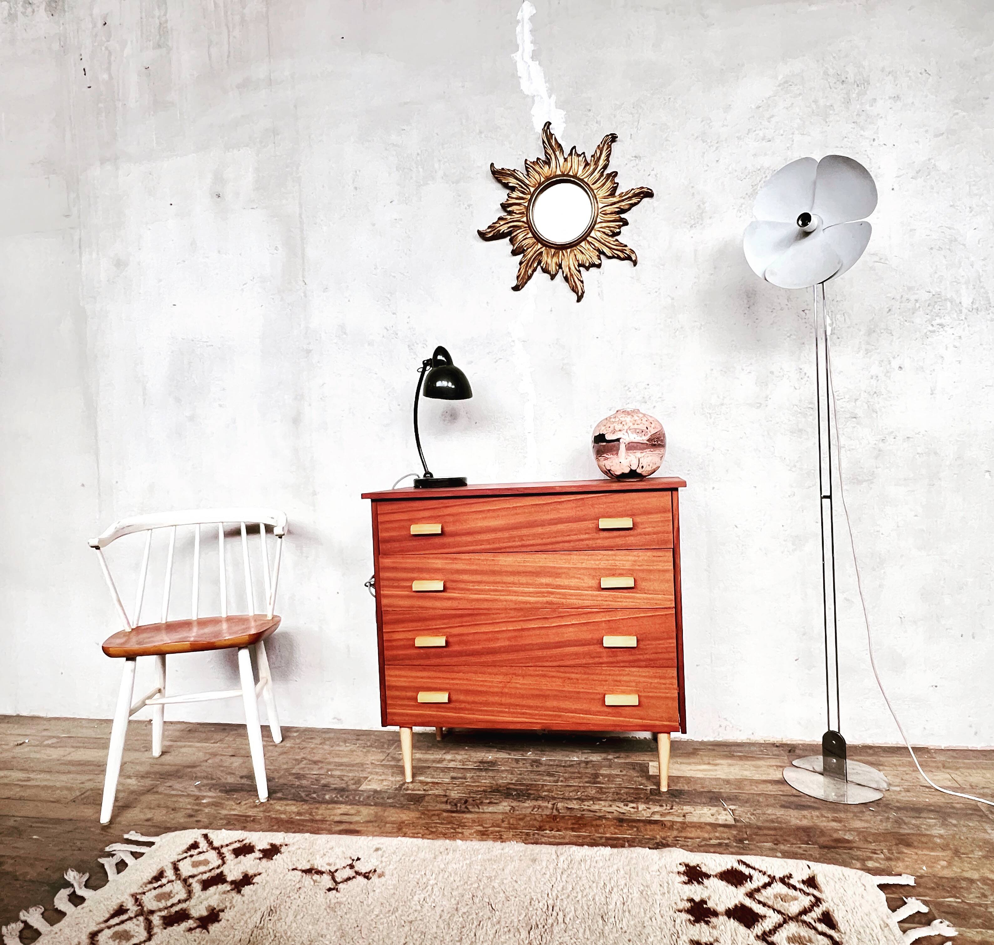 Scandinavian vintage chiffonier weekly chest of drawers