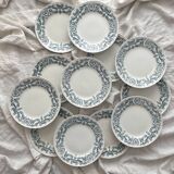 12 flat ironware plates “Louis XVI” Saint Amand and Hamage