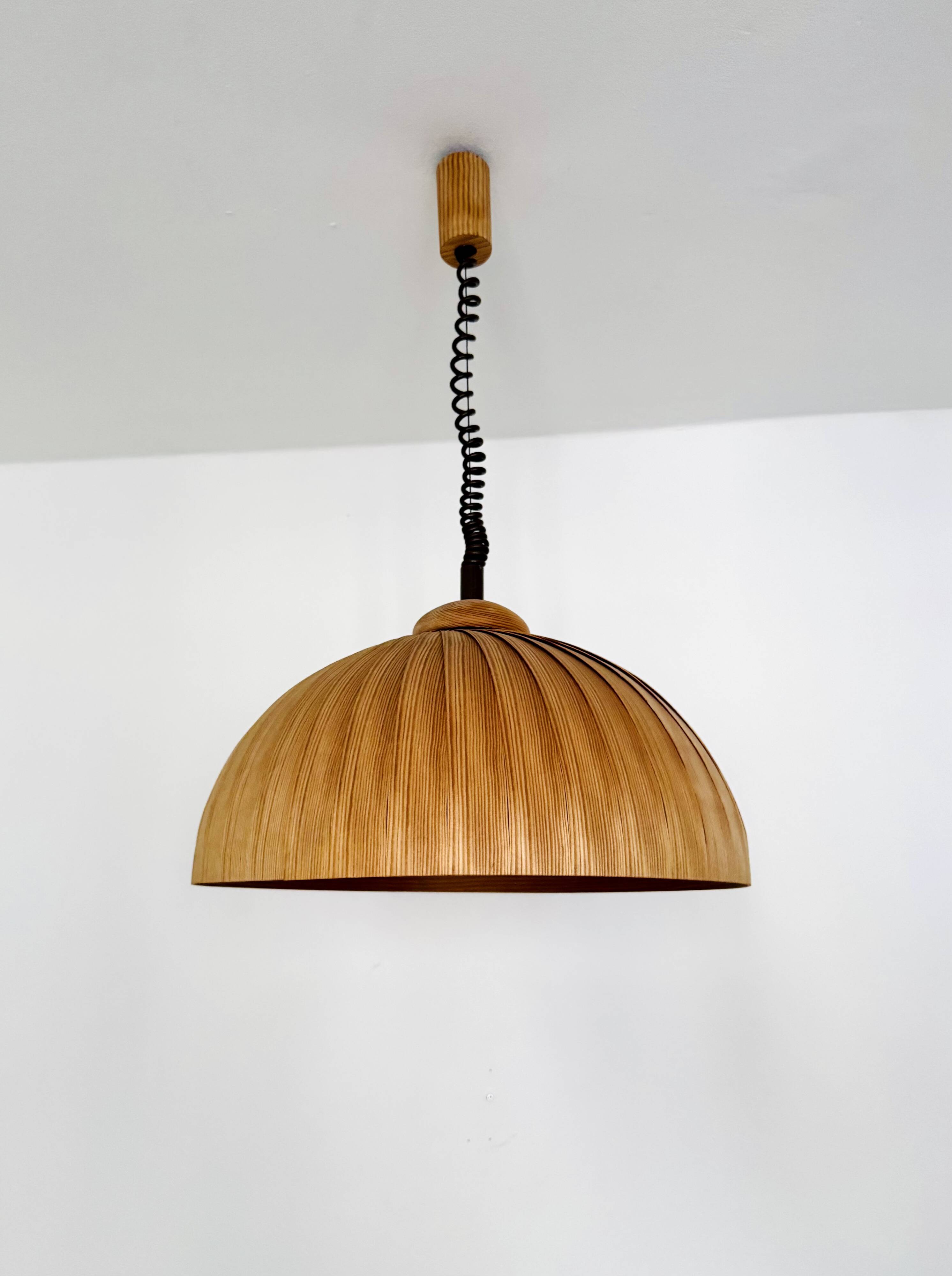 Large Wooden Pendant Lamp