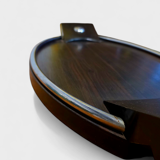 Art Deco Tray – Rosewood & Chrome Steel, circa 1940