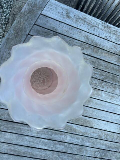 pink glass vase