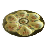 Oyster plate in HB Quimper earthenware