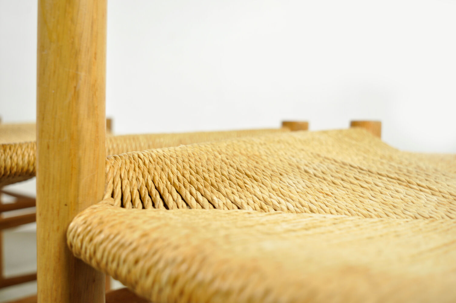 Set of four original oak dining chairs, model J39, by Børge Mogensen for F.D.B. Mobler, Denmark 1960