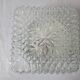 Square molded glass ceiling light "diamond point"