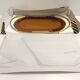 Oval 24k Gold Plated and Bronzed Pink Mirrored Tray by Umberto Mascagni