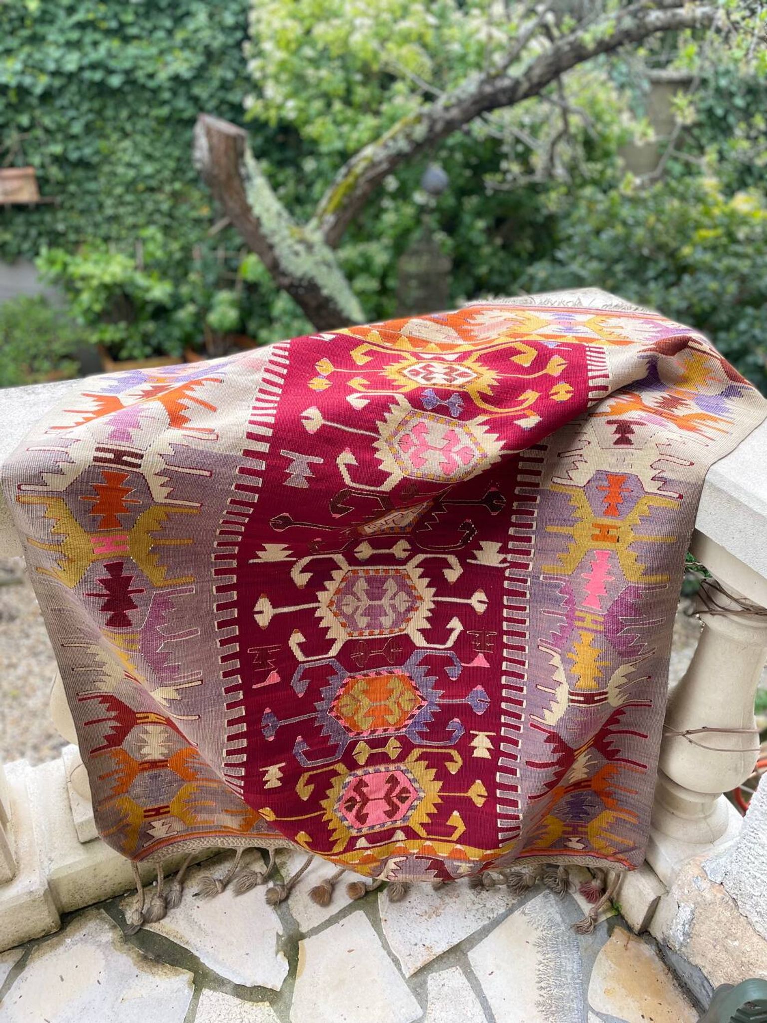 Beautiful old Kilim rug. 19th century. Handmade.