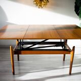 Scandinavian liftable coffee table, expandable "sm-rrebred" 1950-60