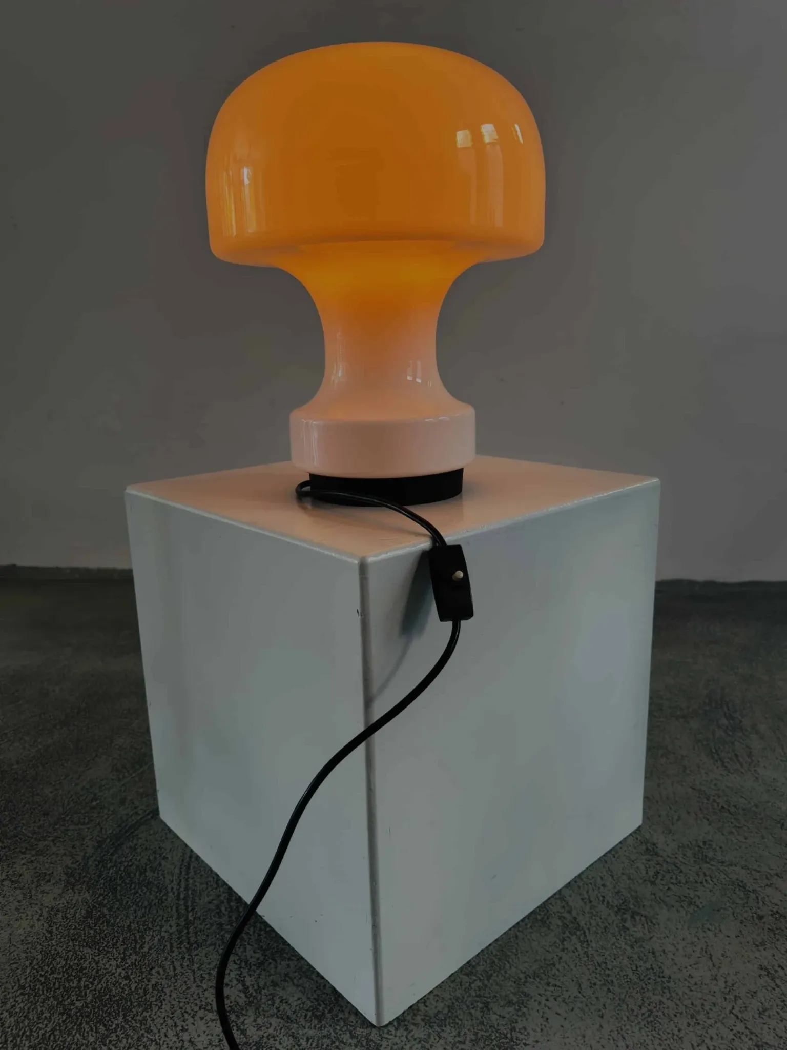 A-743 Mushroom Lamp By Glashütte Limburg, Germany, 1970S