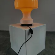 A-743 Mushroom Lamp By Glashütte Limburg, Germany, 1970S
