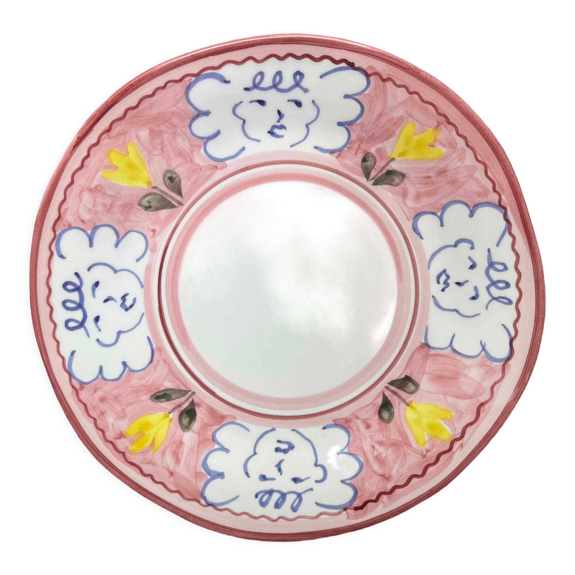Assiette rose