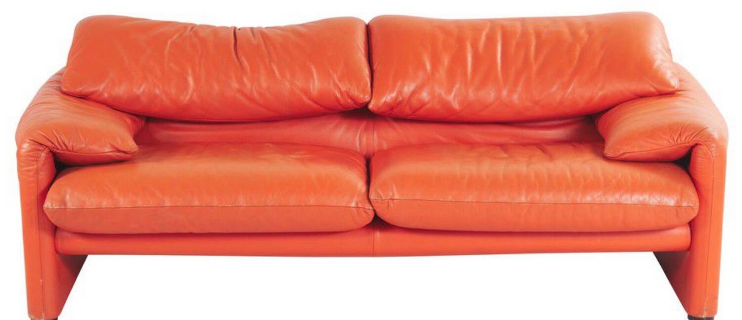 Cassina Maralunga leather sofa