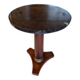Empire style gueridon in mahogany, beautiful anthracite marble (traces of wear).