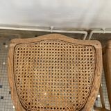 Pair of caned bistro chairs
