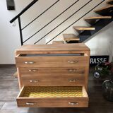 Solid walnut chest of drawers