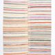 7x9 Mid Century Modern Handmade Striped Vintage Kilim Rug, 184x271Cm