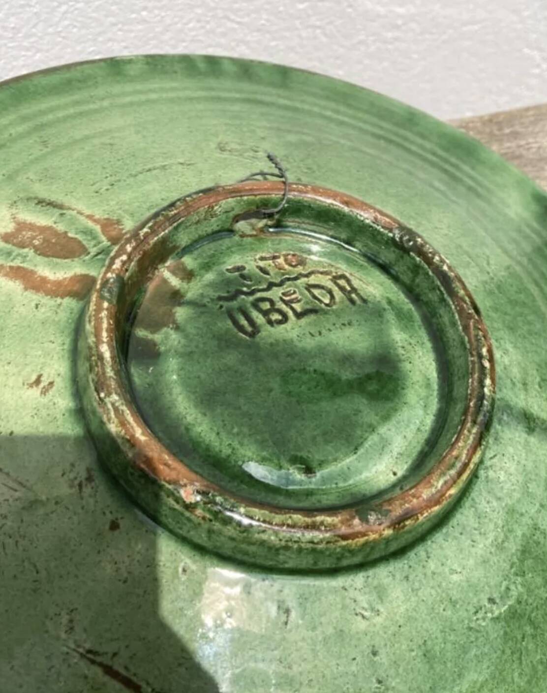 Large terracotta rooster salad bowl