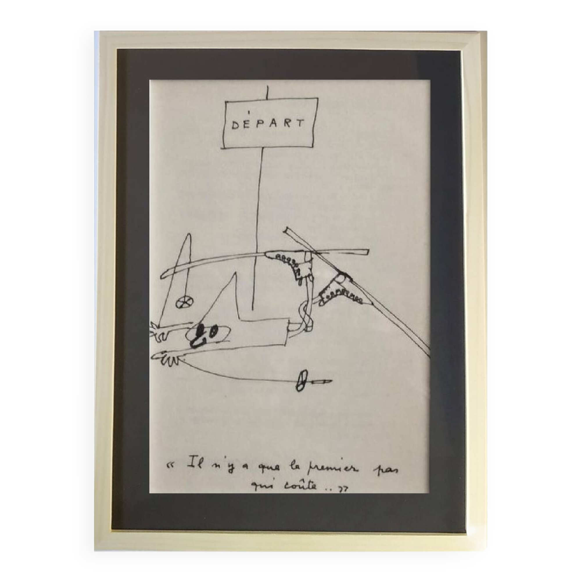 Illustration DANINOS from 1962 "Departure"