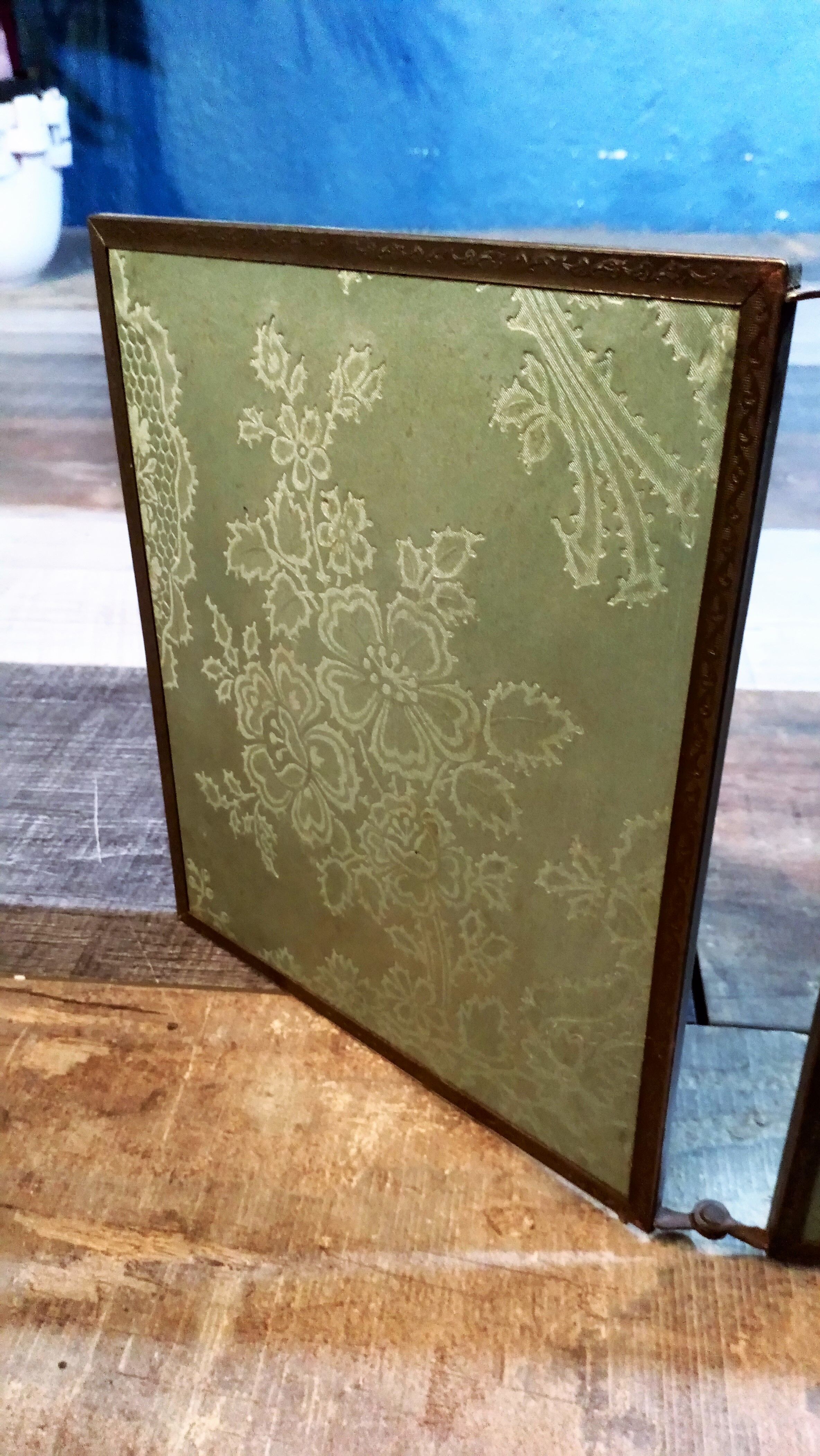 Mirror barber triptych early twentieth century 57x21cm