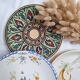 Henriot flat plates, hand-painted