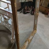 Napoleon III period mirror in wood and gilded and painted stucco, 106x83 cm
