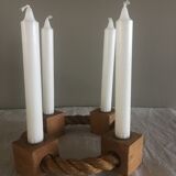 Vintage candlestick rope and wood
