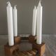 Vintage candlestick rope and wood