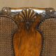 Fauteuil Bergère Antique Thomas Chippendale sculpté Claw & Ball cuir