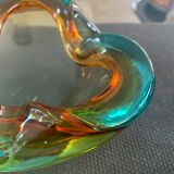 Cendrier en verre de Murano forme trèfle