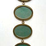 Set of 4 vintage brass oval picture frames