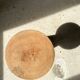 Side table, end of sofa in natural mango monoxyl conical tray H:50cm