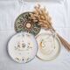 Henriot flat plates, hand-painted