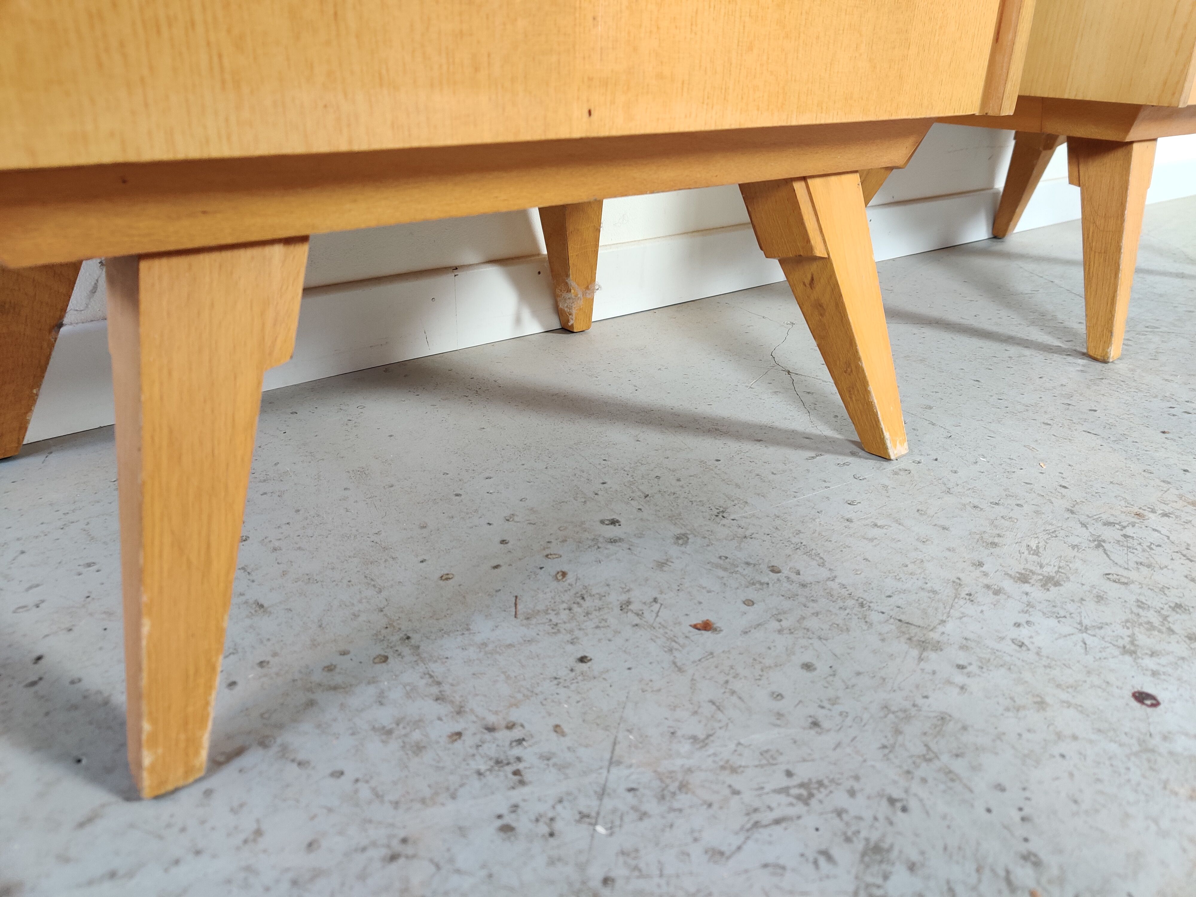 Pair of Scandinavian bedside tables, 50s/60s