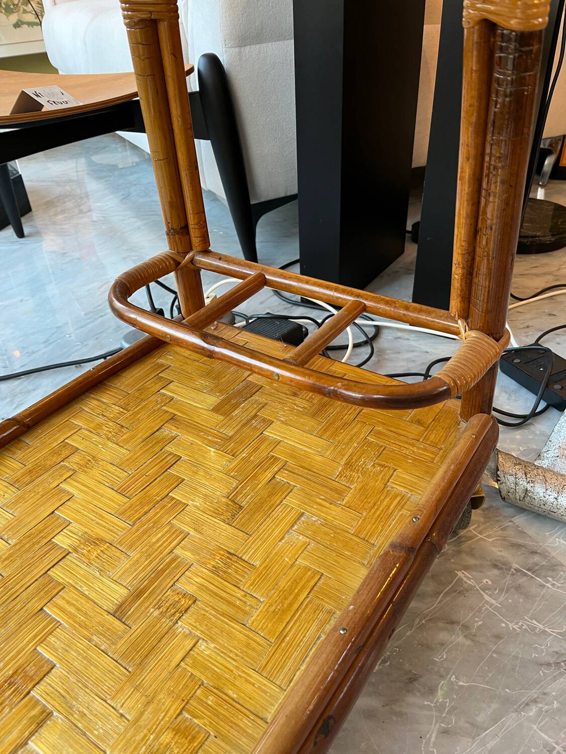 Bamboo serving trolley 1960