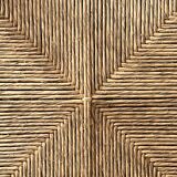 chaise moderniste en bois blanc et paillée