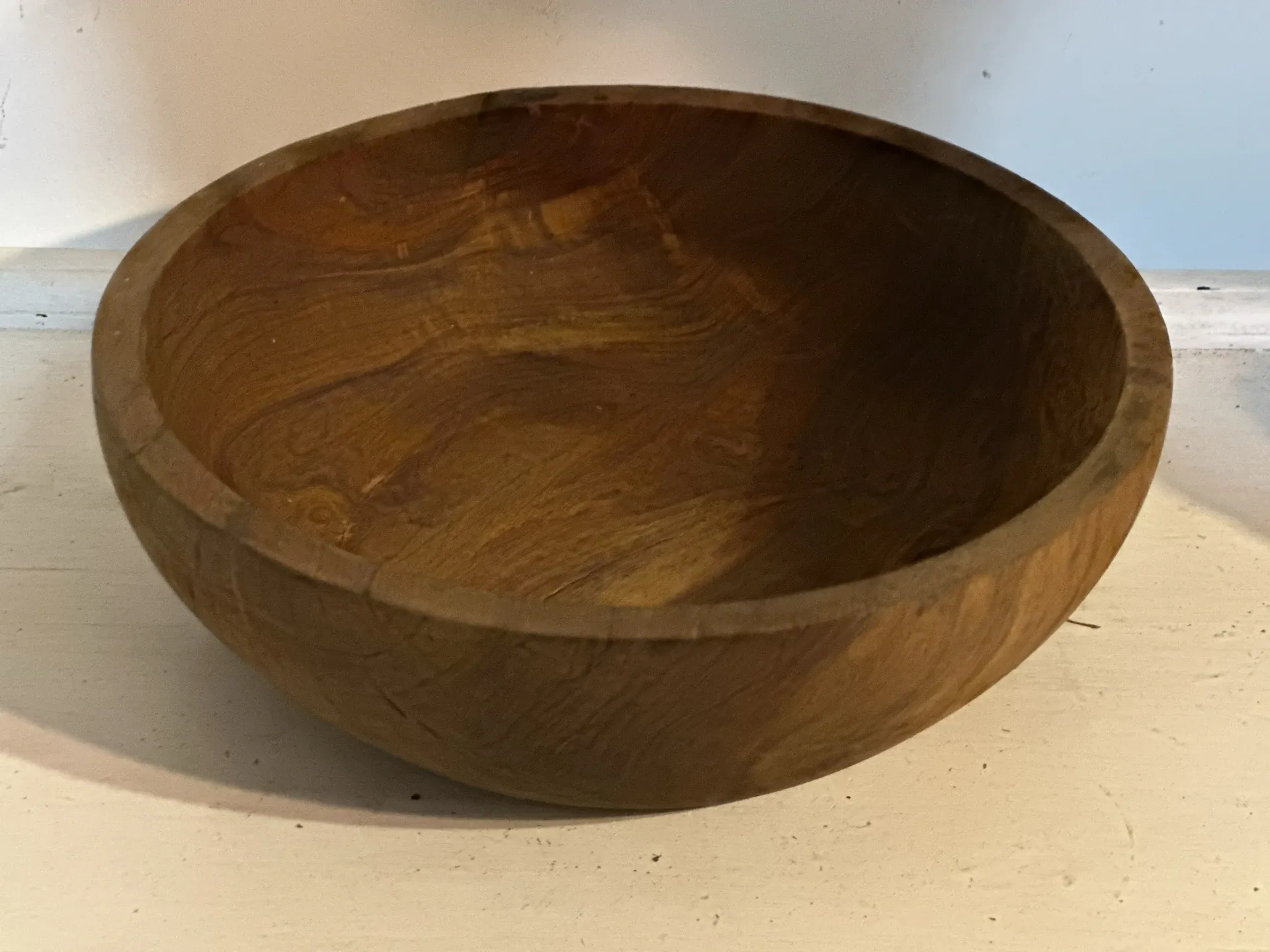 Large vintage solid wood bowl – Catch-all – Centrepiece – 3