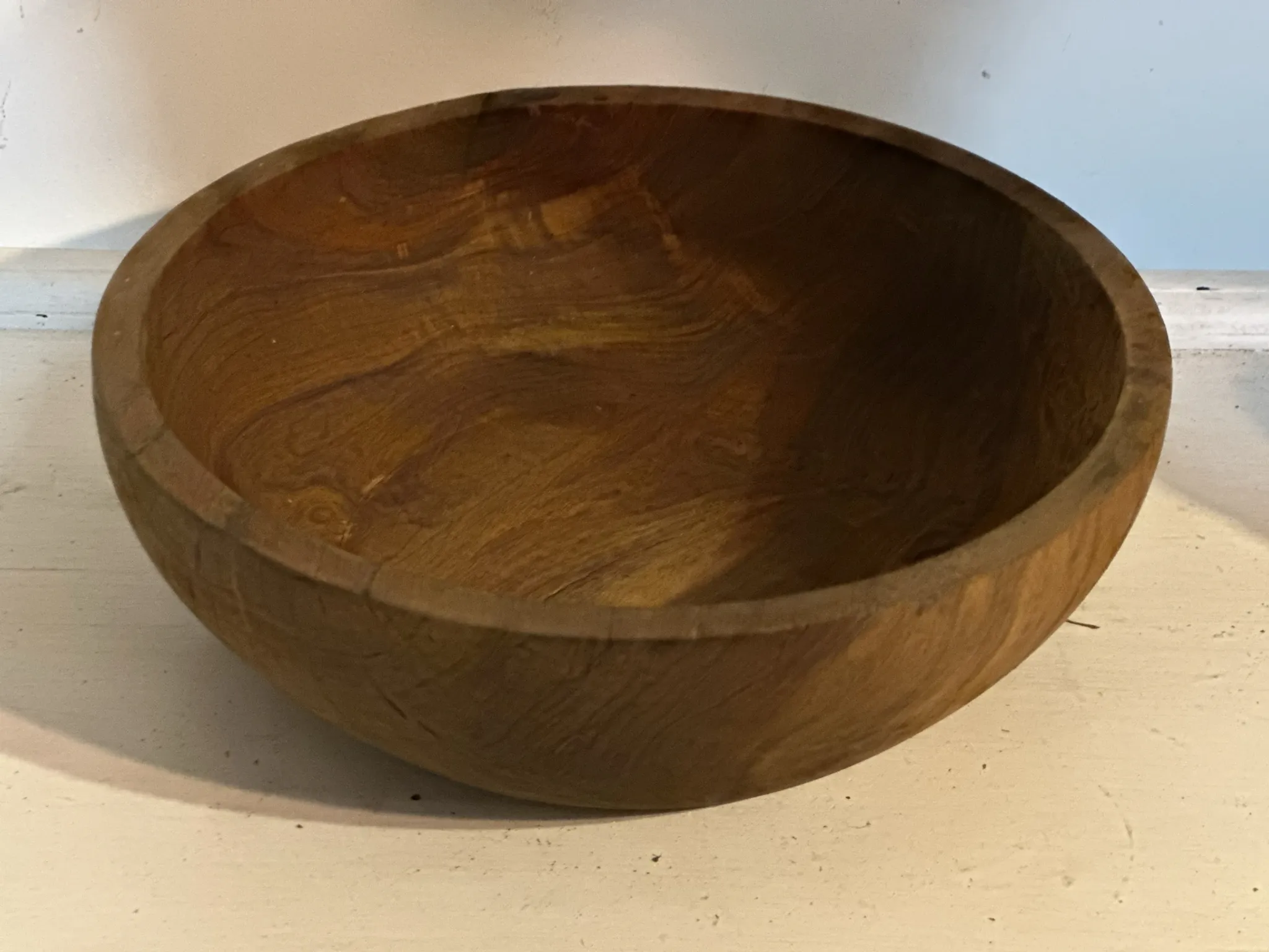 Large vintage solid wood bowl – Catch-all – Centrepiece – 3