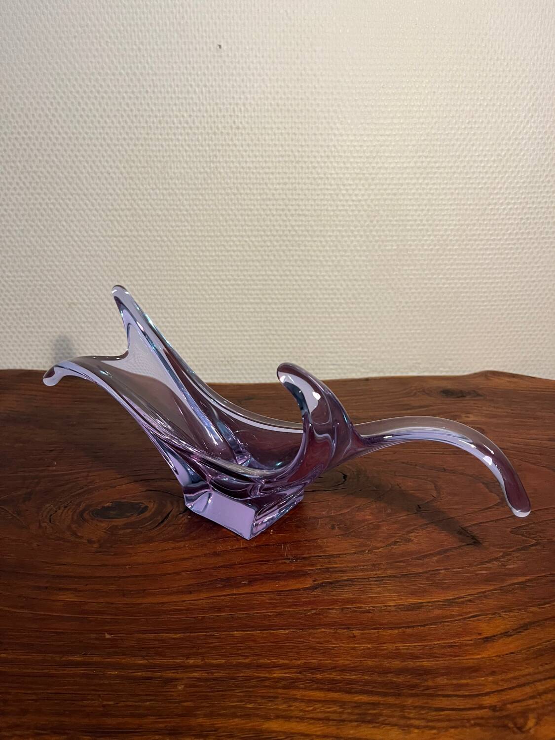 Vide poche vintage 1970 murano bouche soufflée bol alexandrite violet